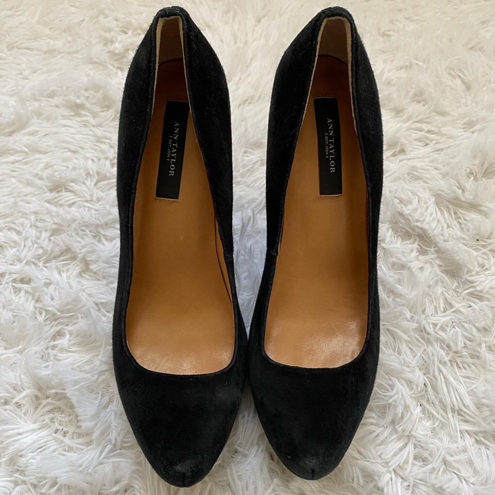 Ann Taylor Lucia Suede Platform Wedge